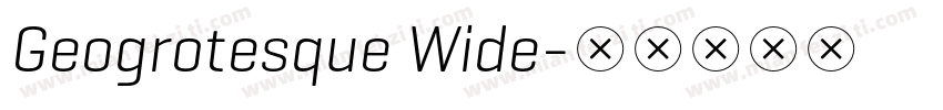 Geogrotesque Wide字体转换